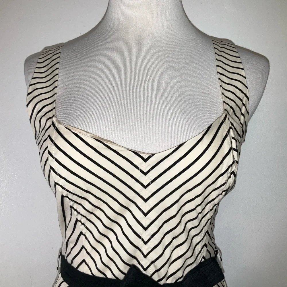 Corey Lynn Carter by Anthropologie Black and White Fit and Flare Midi Dress - Picture 5 of 13